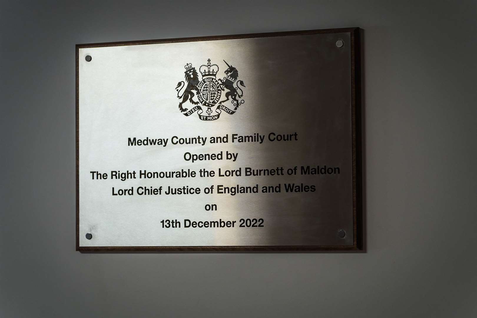 Medway County and Family Court was officially opened by The Right Honourable the Lord Burnett of Maldon, Lord Chief Justice of England and Wales. Picture: HMCTS