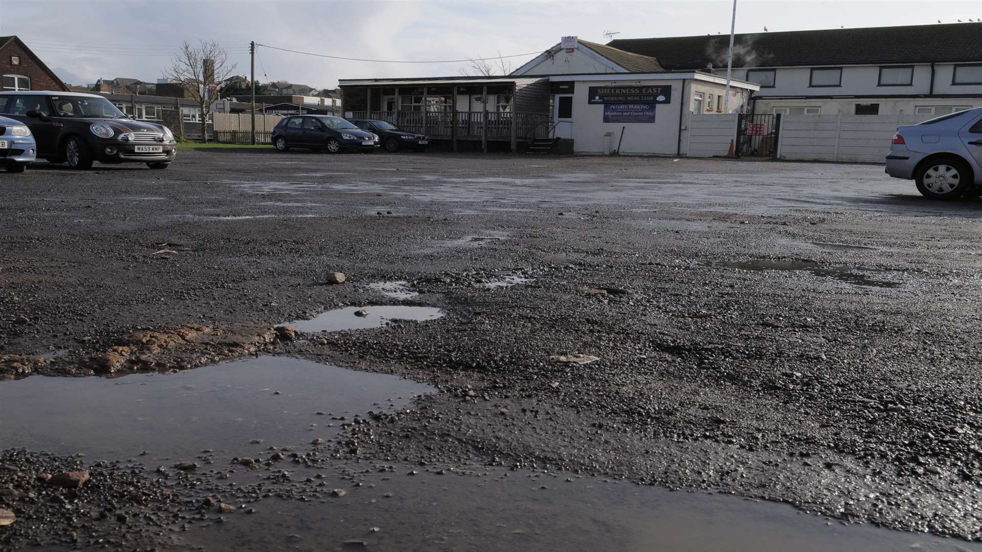 Sheerness East Working Men's Club, Queenborough Road, Halfway, is in the first stage of repairs to the car park