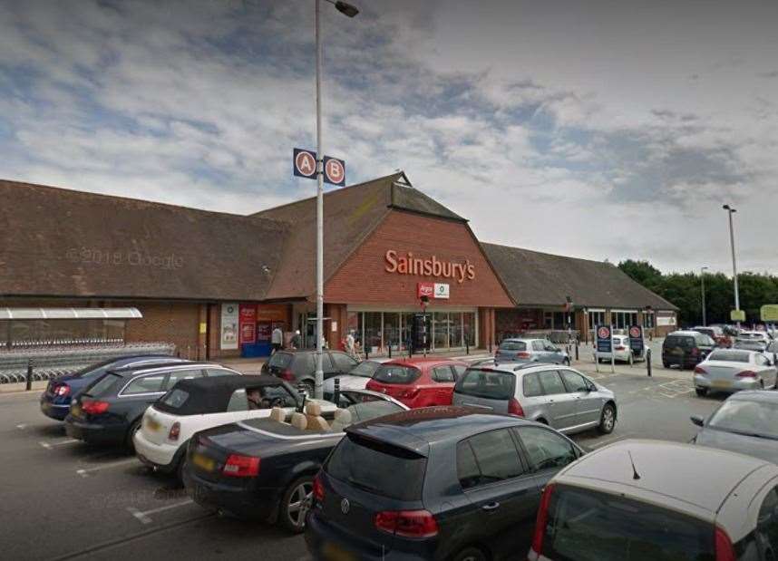 Police are investigating after two people were allegedly assaulted in the Park Farm Sainsbury's car park. Picture: Google Street View