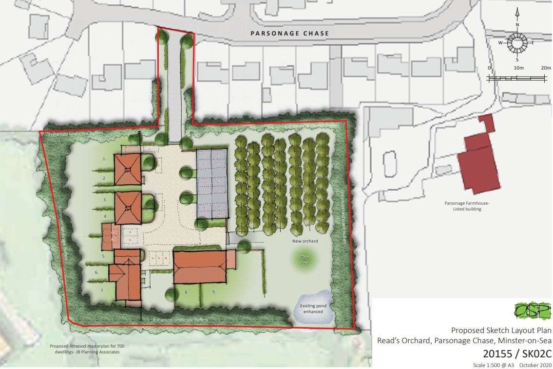 The plans for Read's Orchard in Minster. Picture: Swale council's planning portal