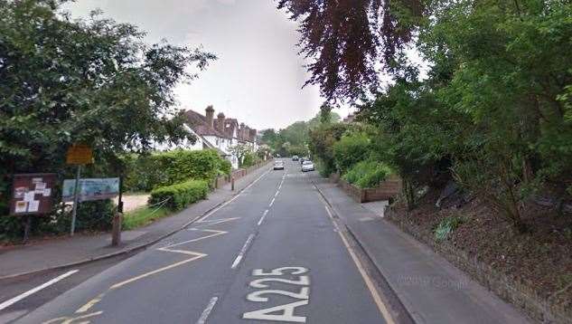 The collision happened on the A225, in front of The Anthony Roper Primary School, in Eynsford