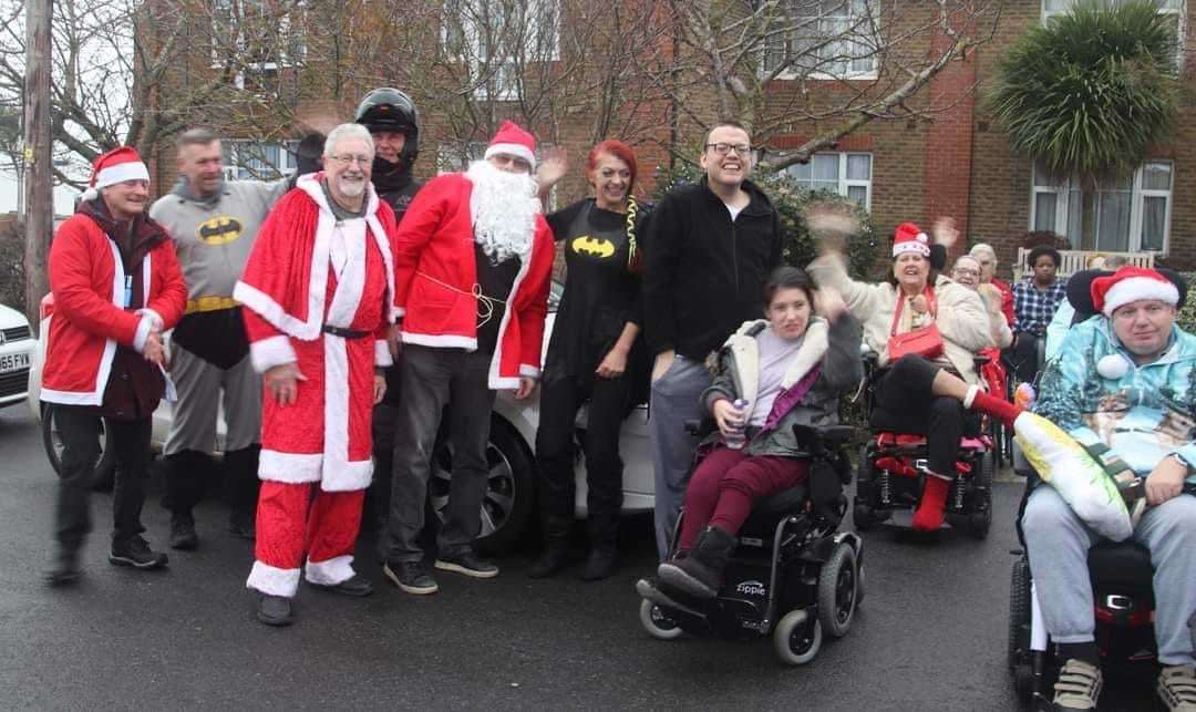Associated Sheppey Bikers on their Christmas Run to deliver presents to four care homes on the Island. Picture: Leonard Crowe