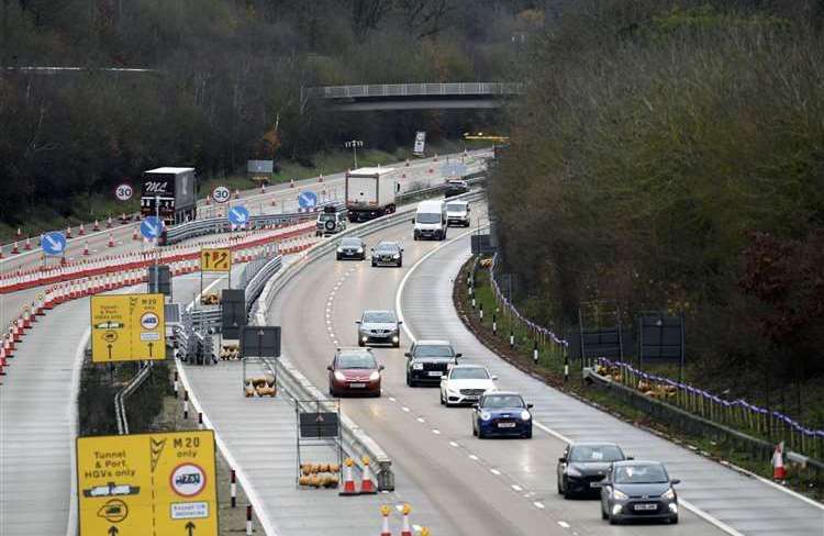 The M20 will be closed overnight next Wednesday so Operation Brock can be deployed. Picture: Barry Goodwin