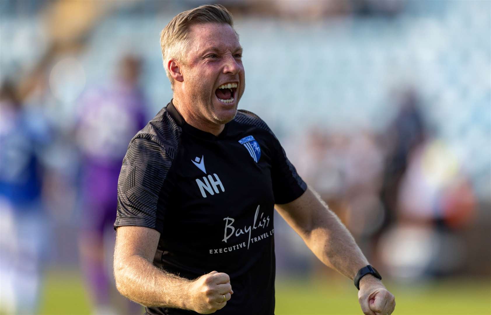 Neil Harris was a pleased man on Saturday as his team made it five wins from seven in League 2 Picture: @Julian_KPI