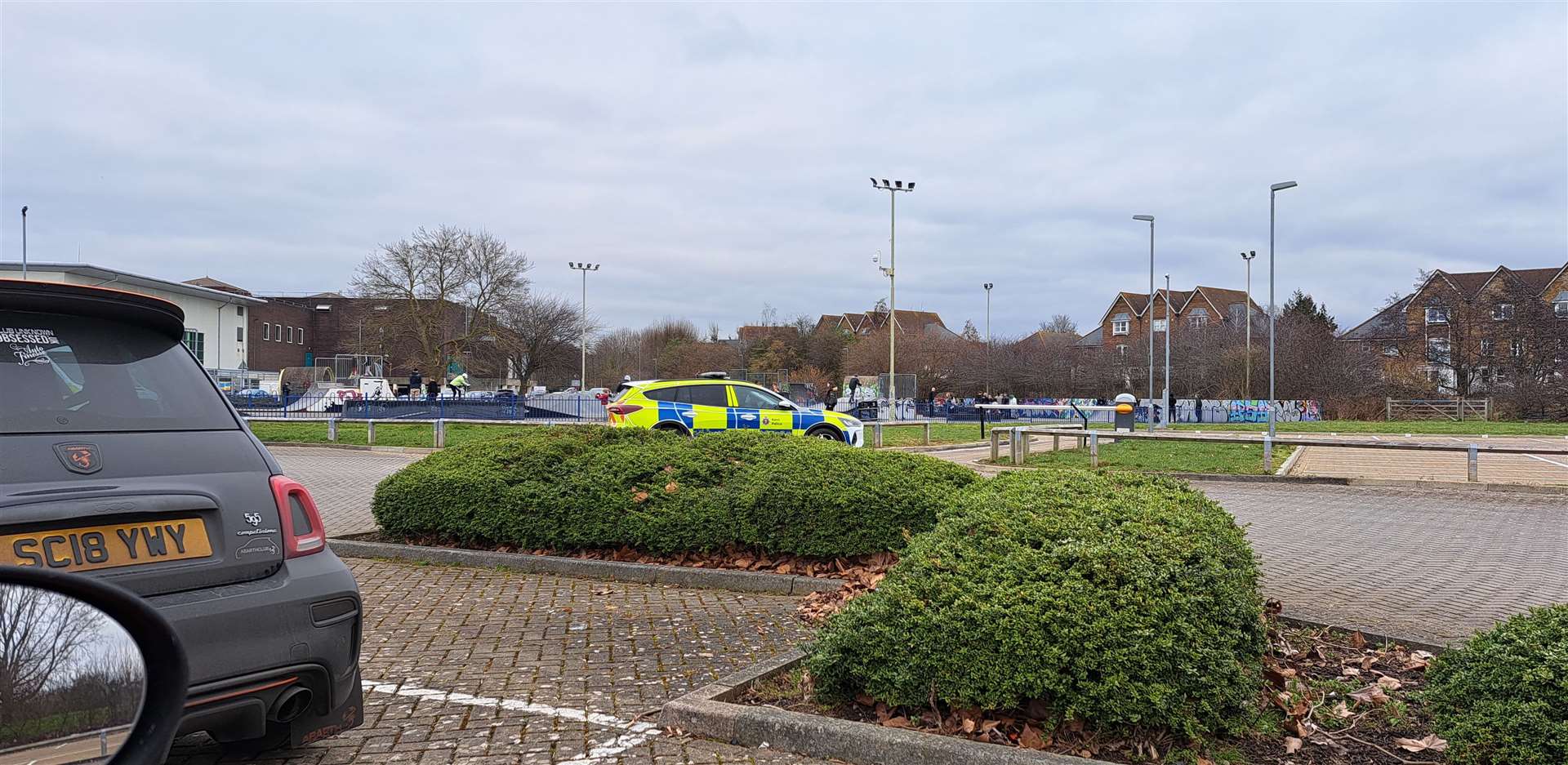 Police were called to Ashford skate park at the weekend