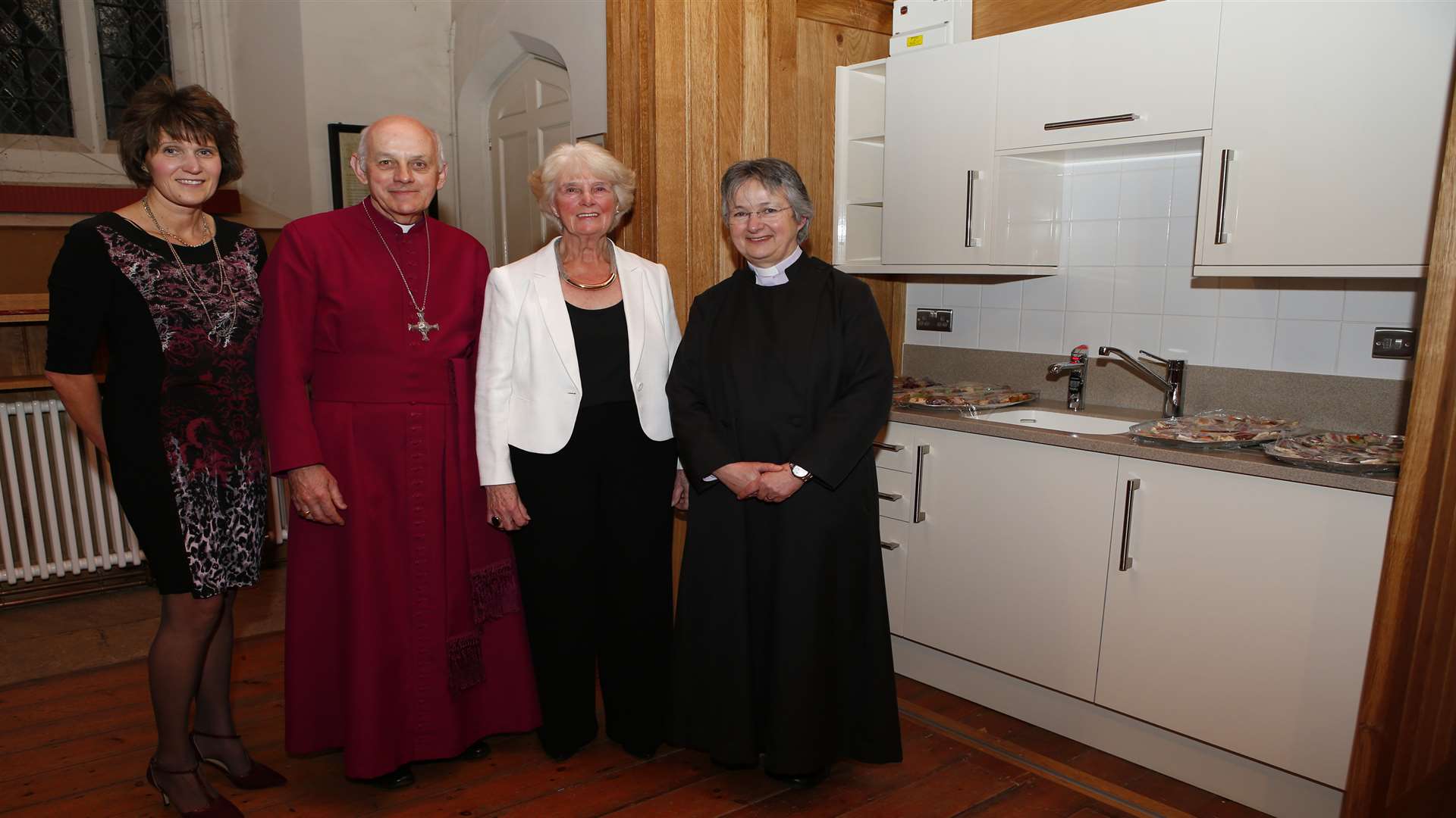 Loree Trotman, Bishop of Dover Trevor Wilmott, Gladys Spedding and Rev Fiona Haskett