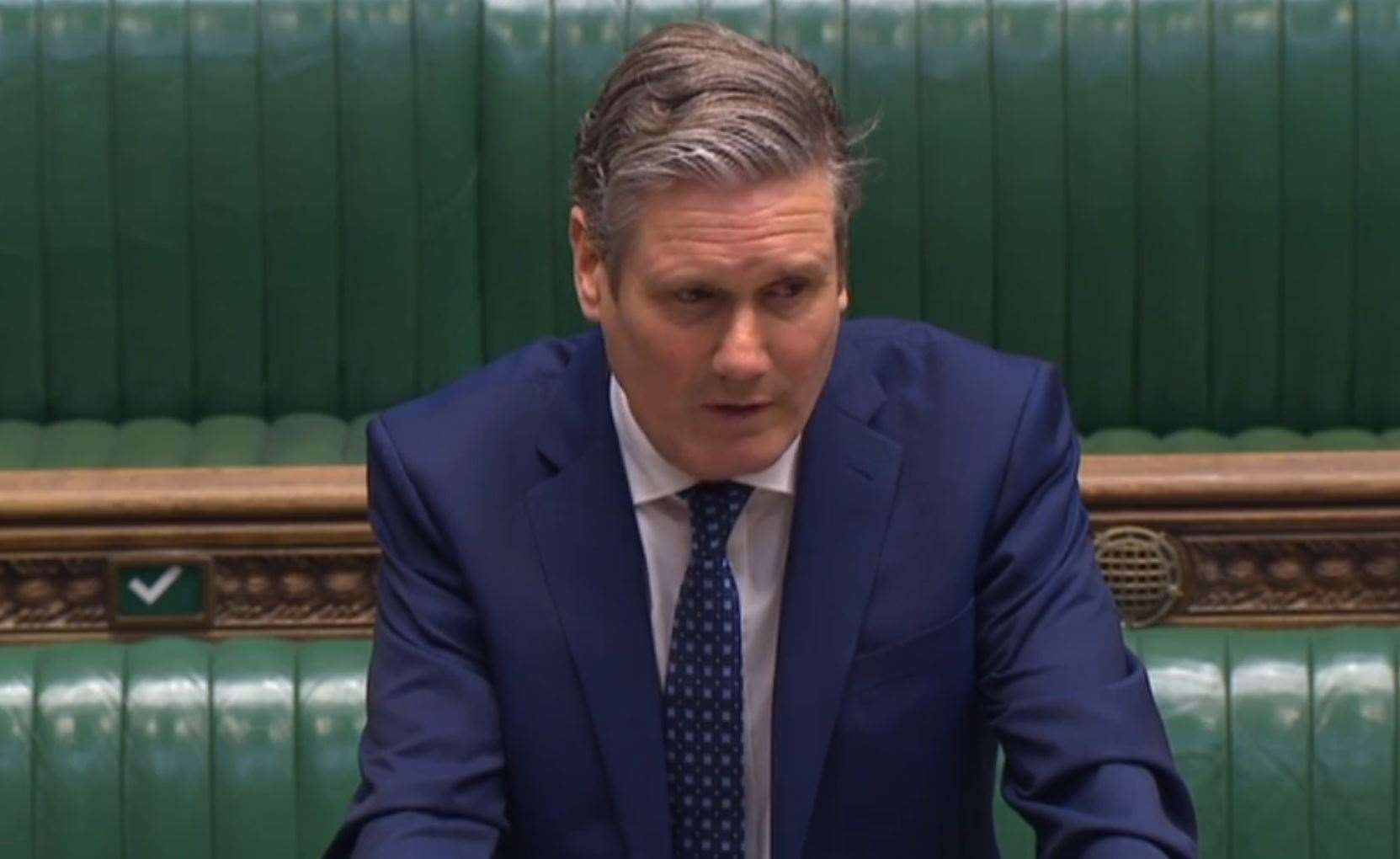 Labour leader Sir Keir Starmer speaking during Prime Minister’s Questions (House of Commons/PA)