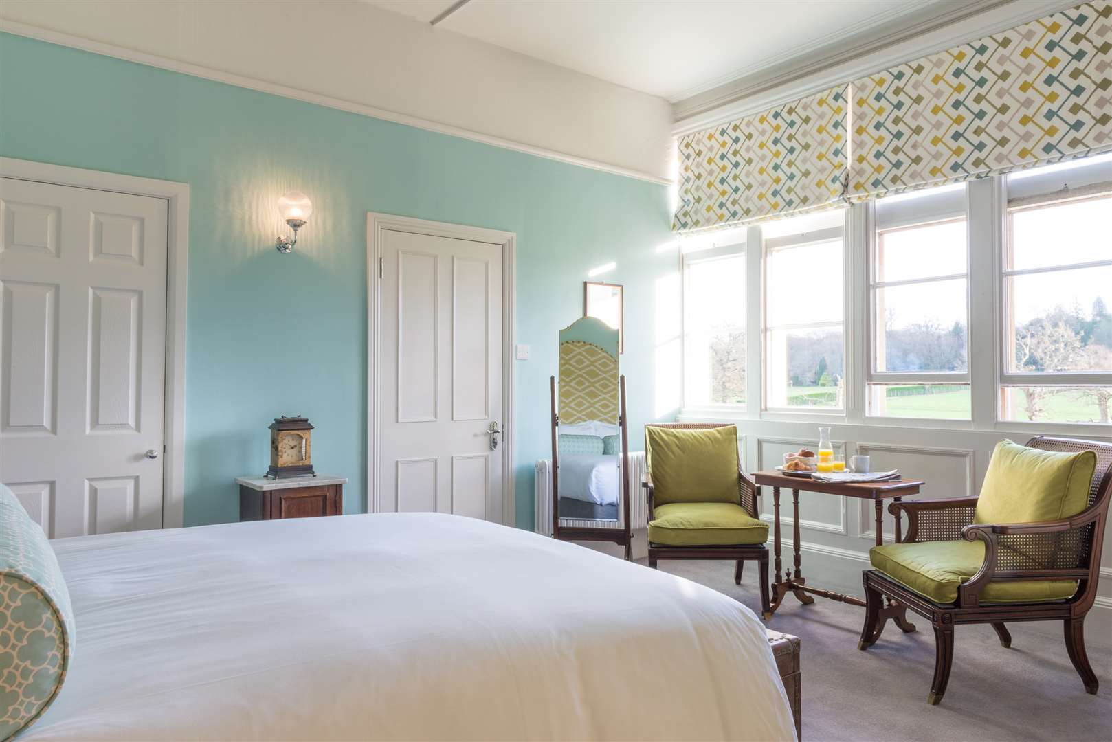 The light and airy bedrooms are equipped with boutique styled furniture and excellent views of the countryside. Picture: Polymedia