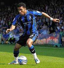 Andy Barcham on the ball for Gillingham