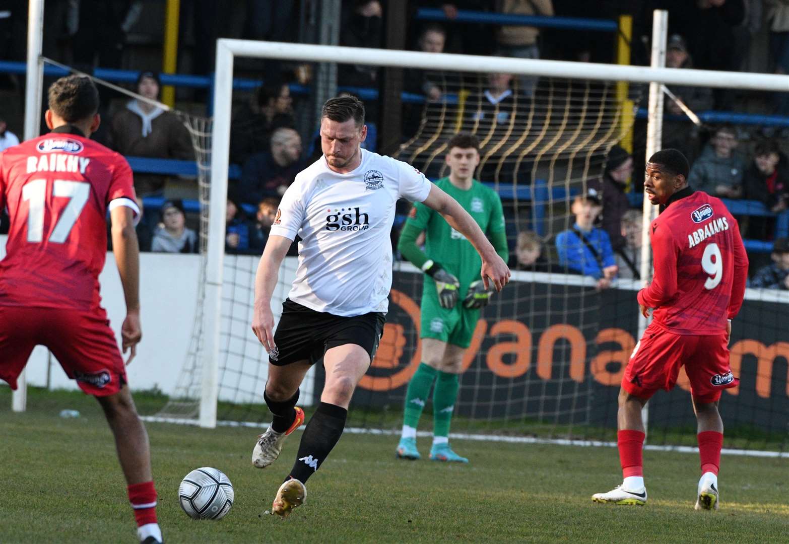 Dover's Jake Goodman proved a big miss as they lost 3-0 at home to Cheshunt on Tuesday night. Picture: Barry Goodwin