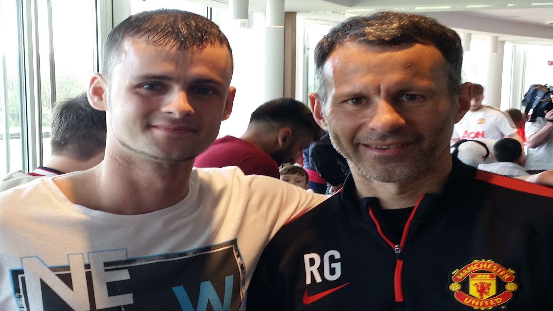 Tommy Wood with his role model Ryan Giggs
