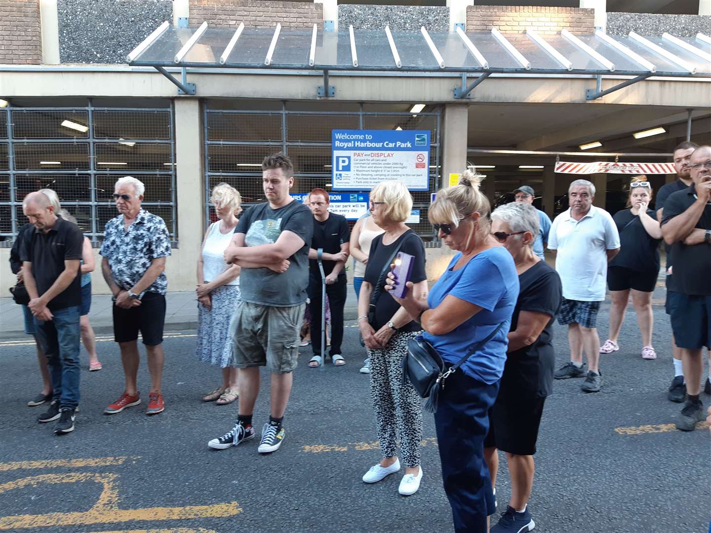 People attended a vigil tonight and held a moment's silence following the double tragedy car crash last night. Picture: Sam Lennon