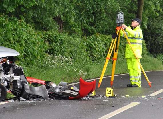 The scene of the crash. Picture: Dan Jessup