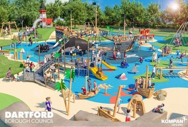 Buccaneer Bay will cover two-and-a-half acres and be split into different islands and zones. Picture: Dartford Borough Council