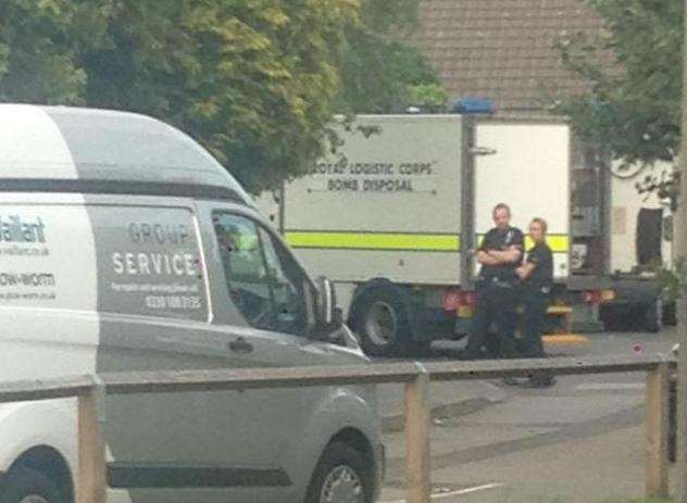 The bomb disposal unit at the scene