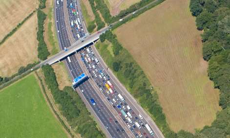 The cameras are distributed at points around the M25, including a section in Kent