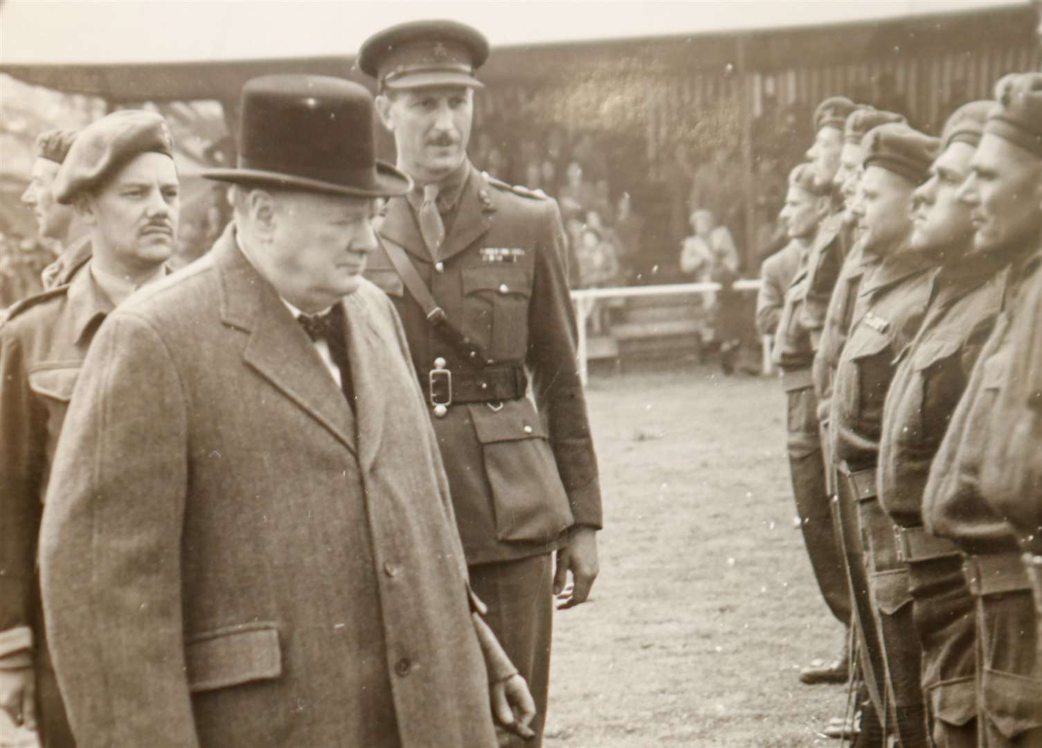 Winston Churchill when he was at The Kent County Show held at that time in Mote Park, Maidstone. Picture: Ann Gilbert and Derek Moore
