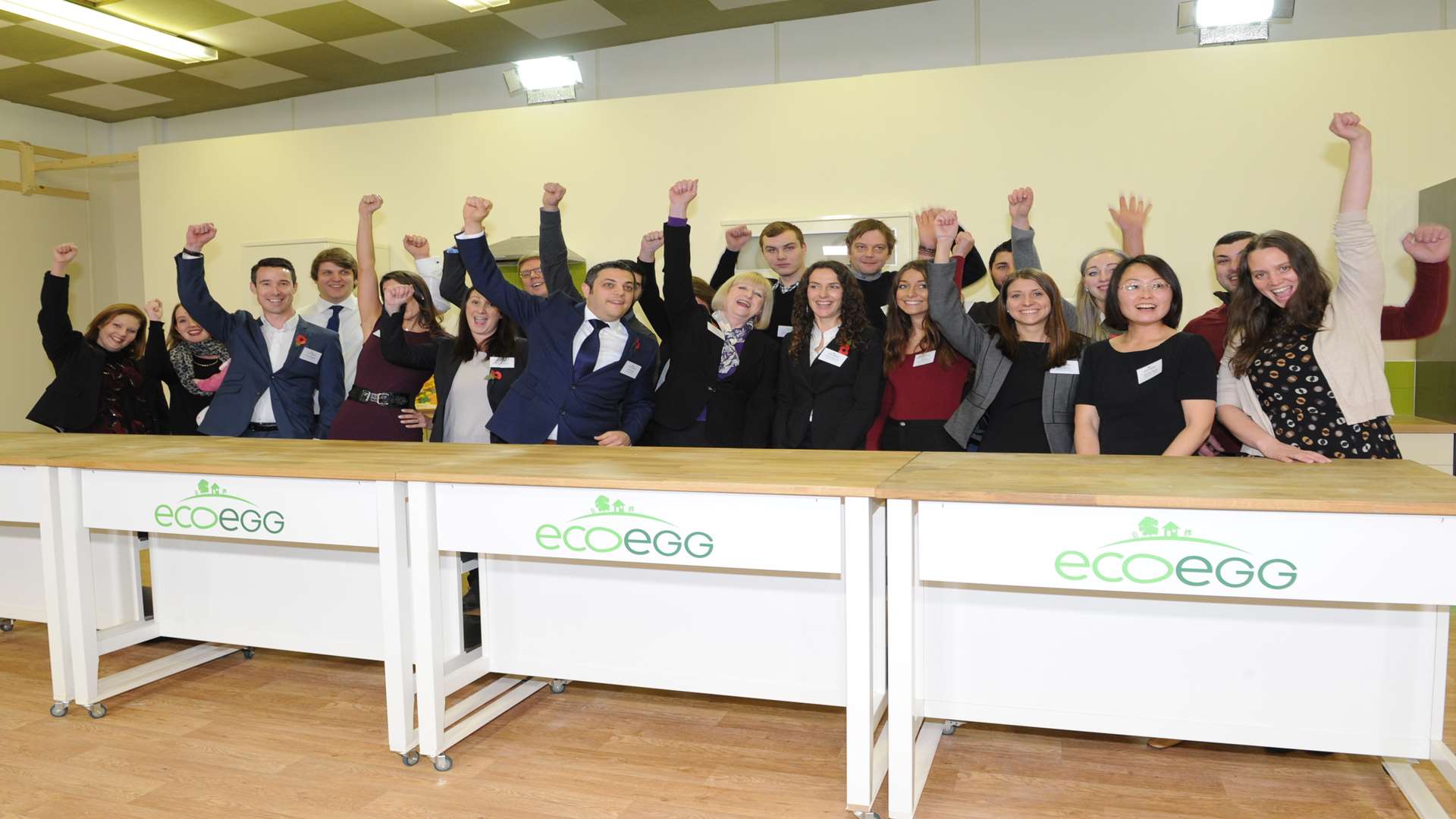 Rob Knight celebrates the Queen's Award with ecoegg staff