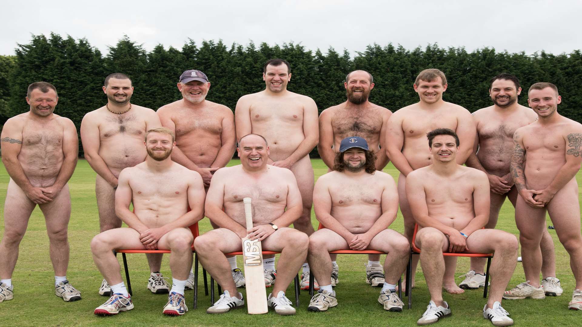 Newington Cricket Club players take the game to a nude level