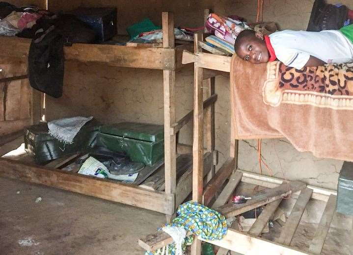 The sleeping conditions at the orphanage