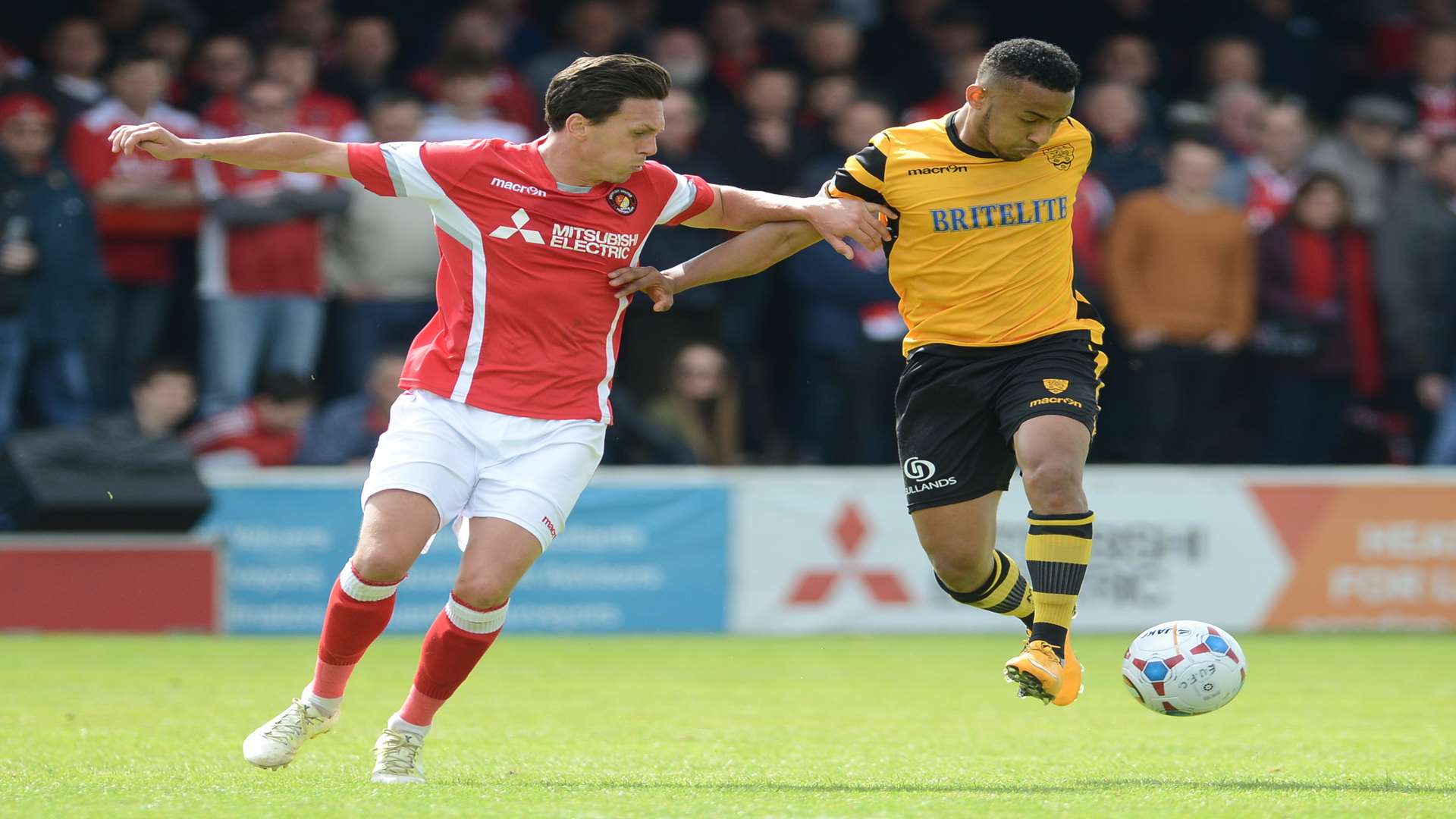 Joe Howe's final game for Ebbsfleet was the play-off final against Maidstone Picture: Gary Browne