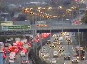 There are major delays following the crash. Picture: Highways England.