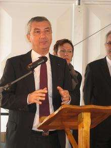 Jacques Gounon, chief executive of Eurotunnel, opens the Transmanche Jobs Fair in Calais