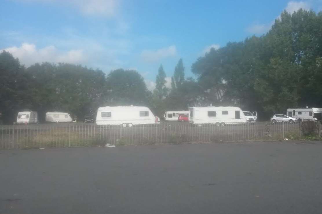 Caravans have moved on to the leisure centre grounds