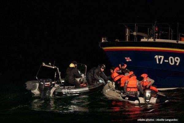 An earlier case of migrants being picked up in the Channel, in November. Picture: Abeille Languedoc