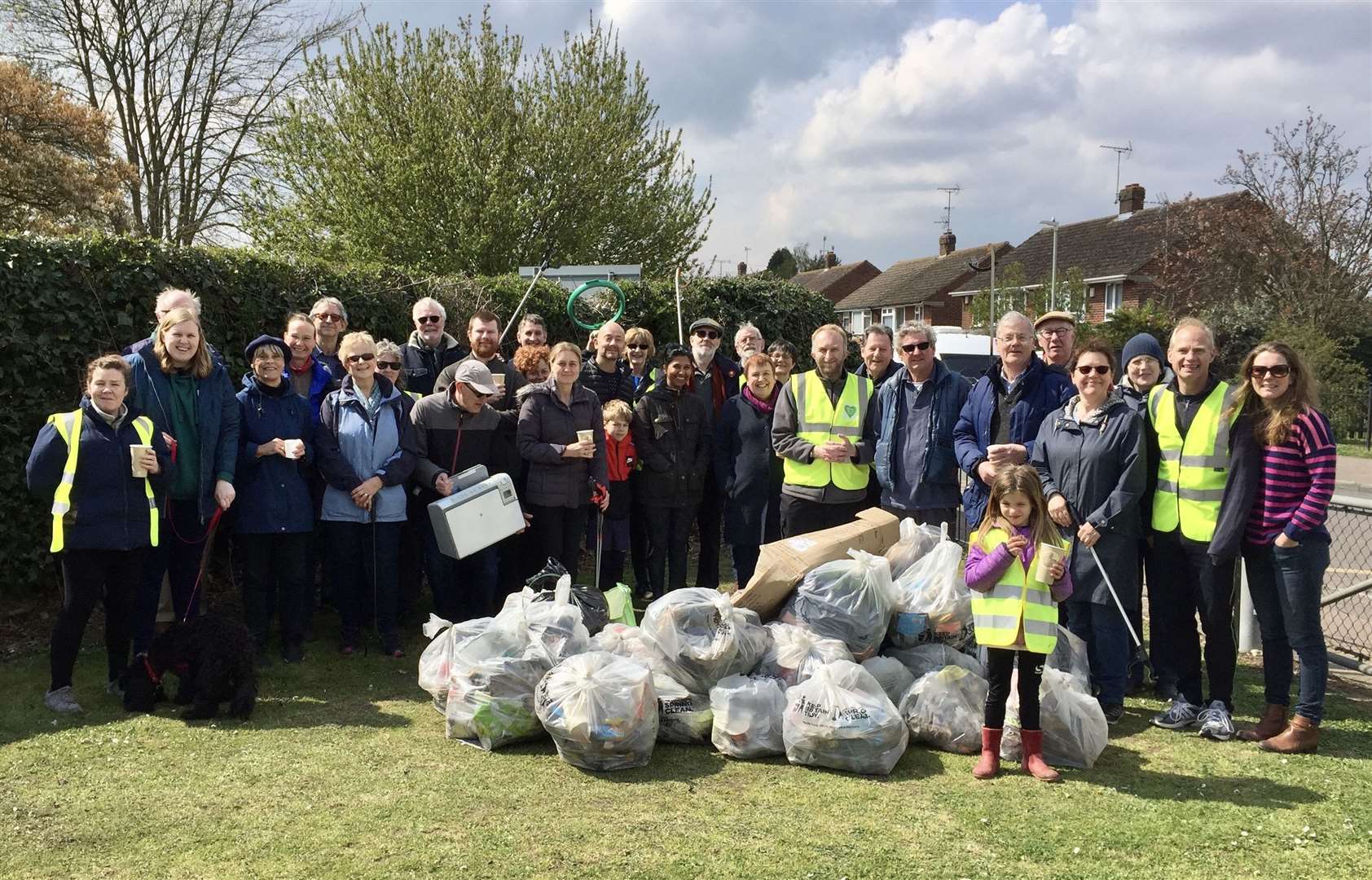 There was a big turnout for the Wincheap Spring clean (9004079)
