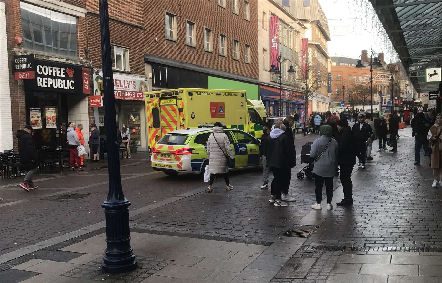 Police and ambulance crews were called to the incident