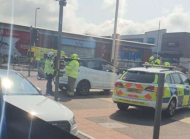 Emergency services were at Westwood Cross Shopping Centre. Picture: Katie Gardner