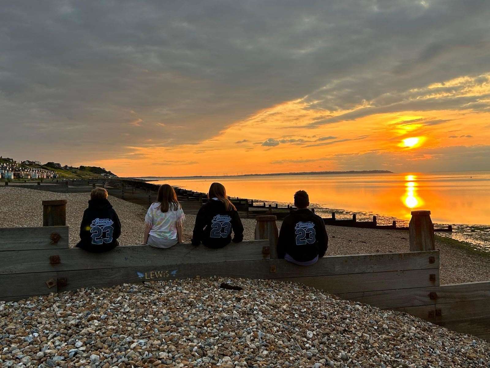School kids descended on the beach at Tankerton, Whitstable to celebrate their last day on Friday. Picture: Sophia Baker