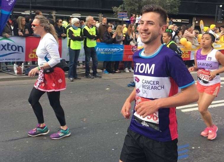 Tom at the London Marathon
