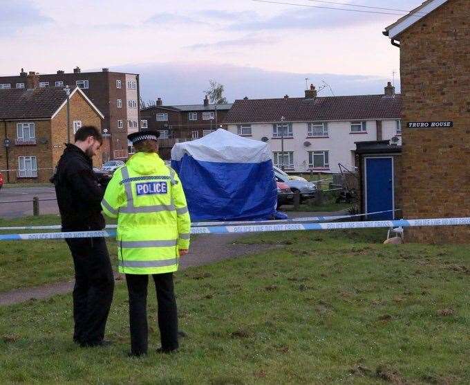 A cordon remains at the scene this morning Picture: UKNIP