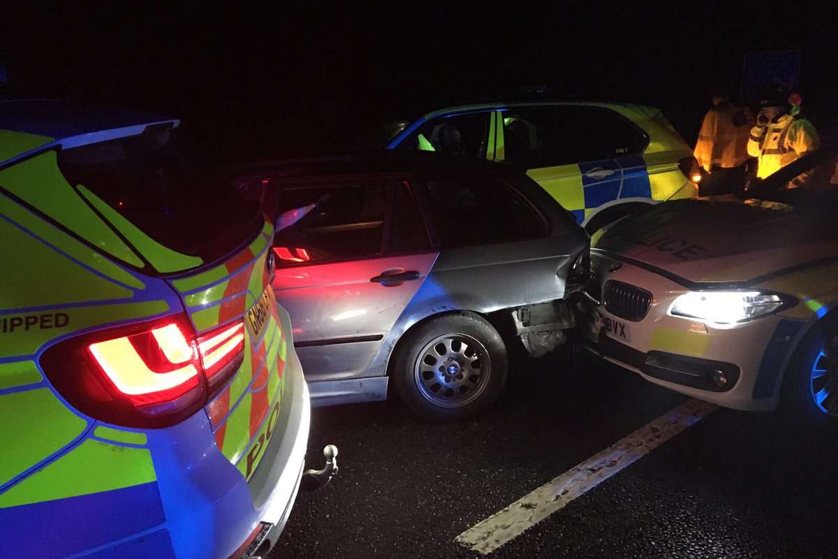 The car was stopped on the M20. Picture: Kent Police RPU