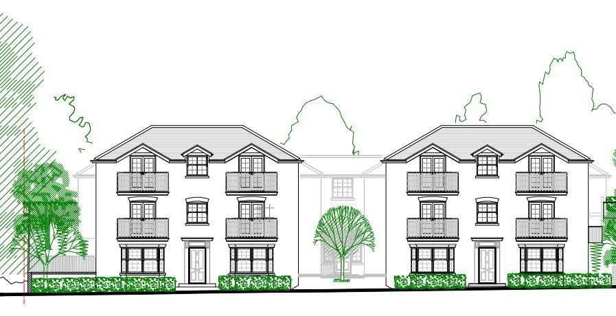 The flats plan for the Chilham site facing the A28