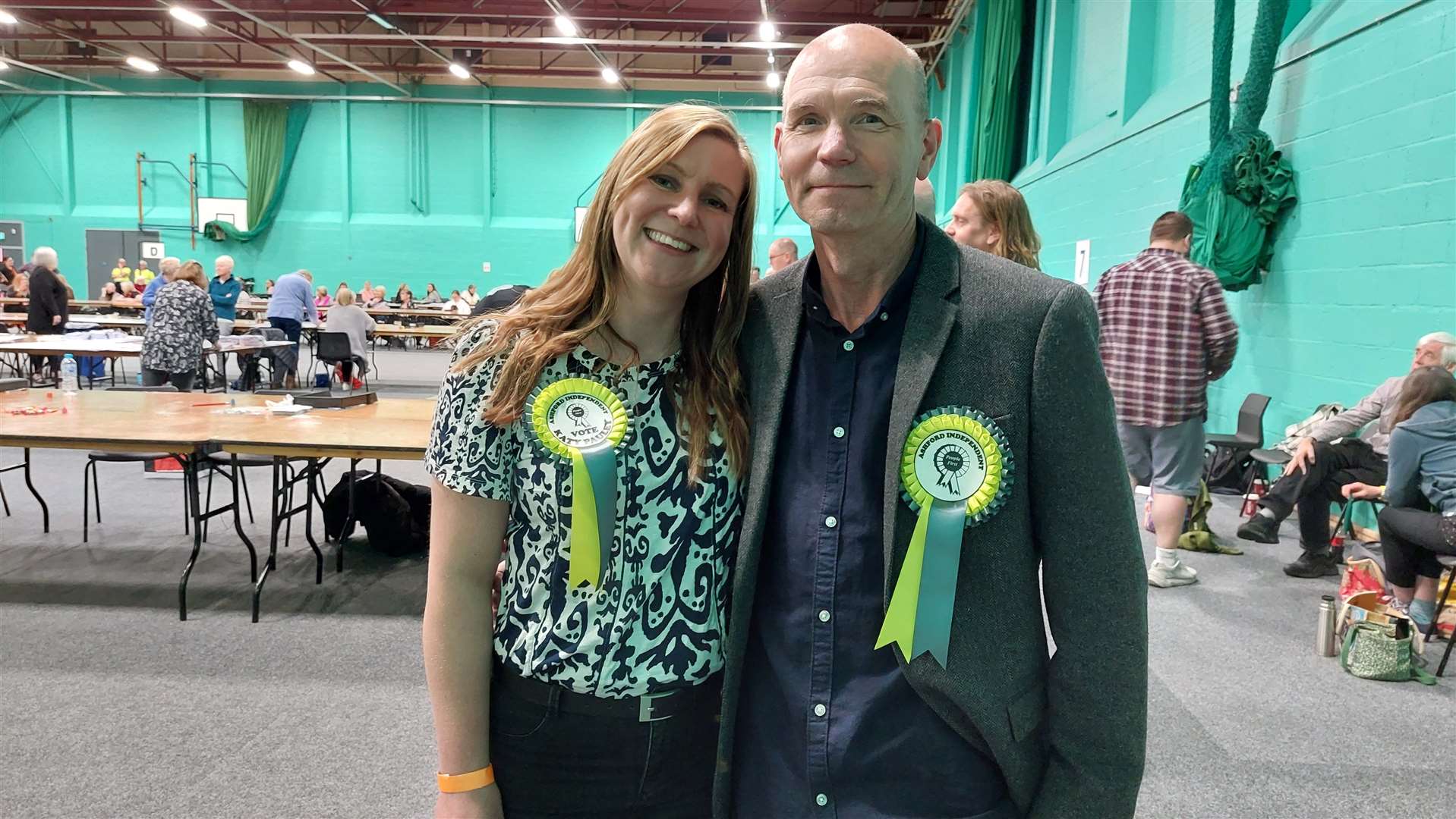 Father and daughter duo Noel Ovenden and Katy Pauley have regained their seats for Ashford Independents for Conningbrook and Little Burton Farm and Wye with Hinxhill