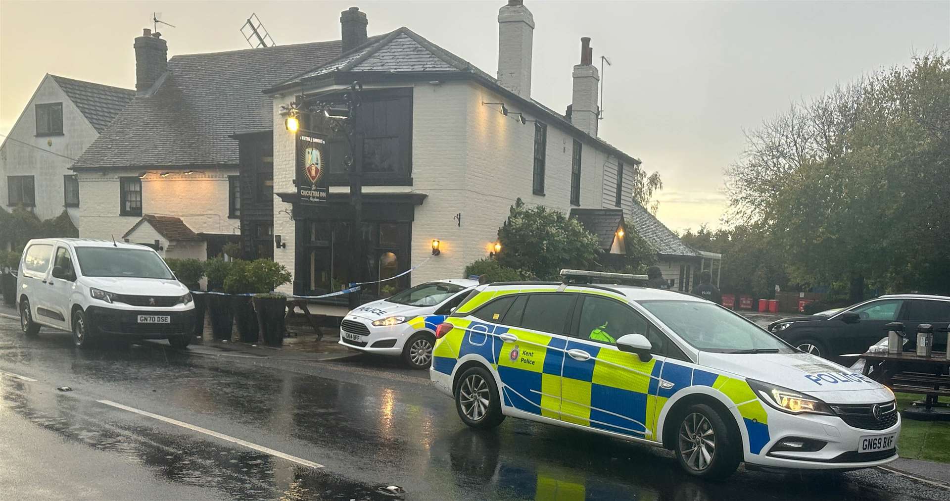 Police were called to The Cricketers Inn, Wrotham Road, Meopham, after reports a man was assaulted