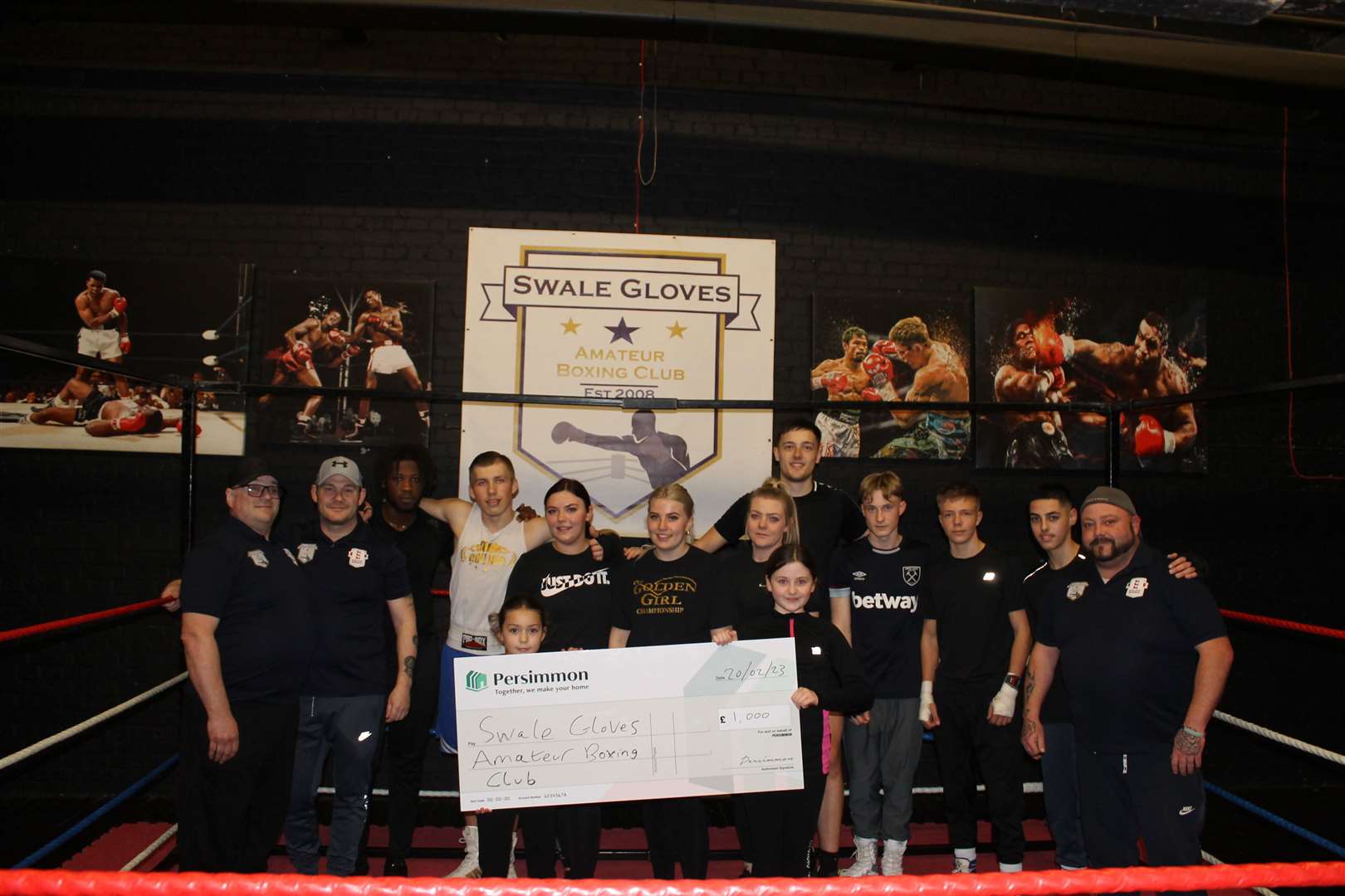 Swale Gloves Amateur Boxing Club, in Kemsley, received £1,000 from developer Persimmon Homes. Picture: Swale Gloves Amateur Boxing Club