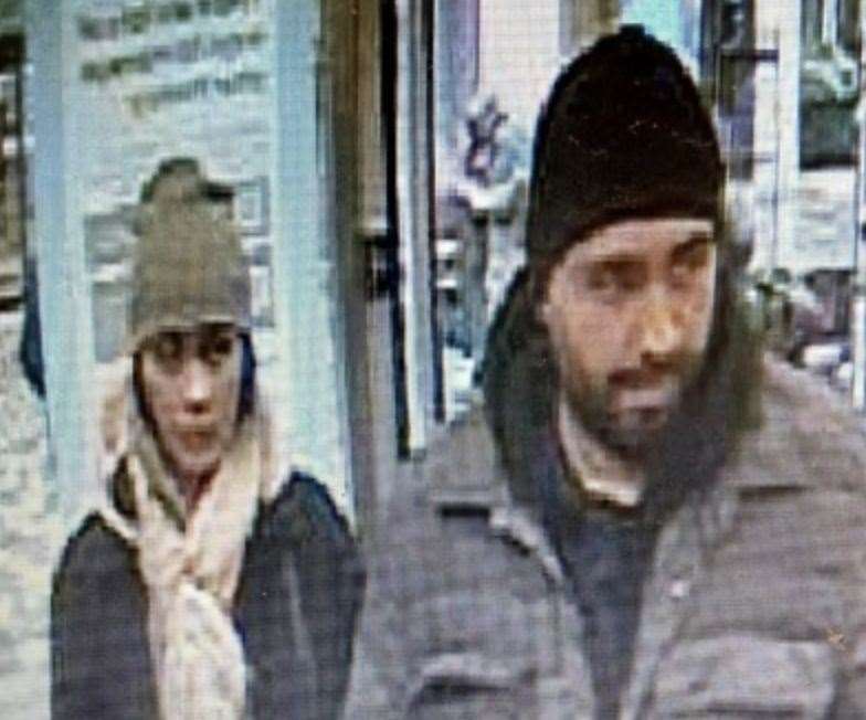 Police are appealing for help identifying two individuals wanted in connection with an attempted robbery. Picture: Kent Police