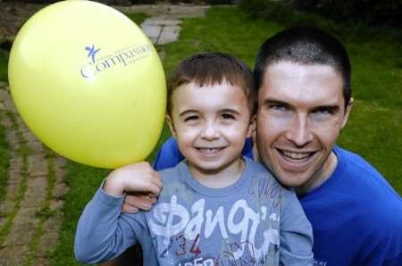 Joshua Beesley, 4, from Tonbridge who raised over £300 for the Compassion charity. Picture: Matt Reading