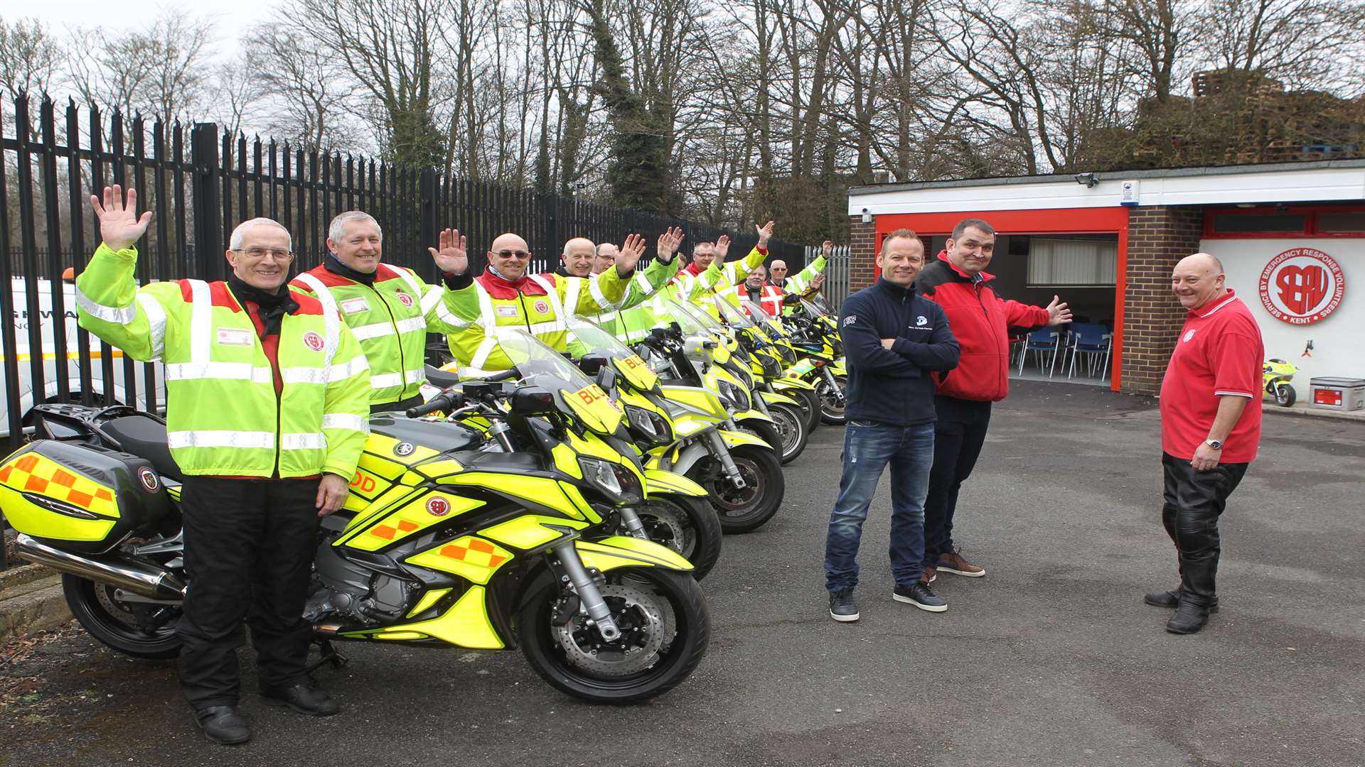 Shane Byrne open the new blood bikers base