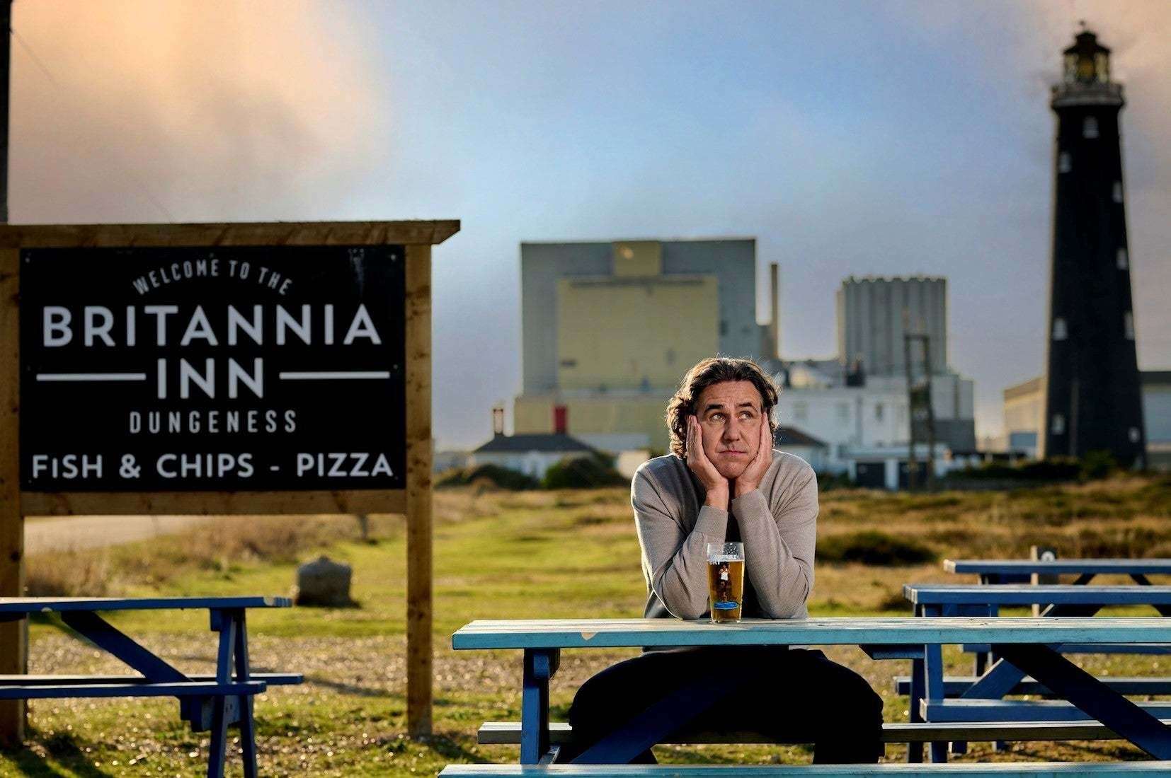 Comedian Micky Flanagan visited the Britannia Inn in Dungeness to put together some promo material for his upcoming tour