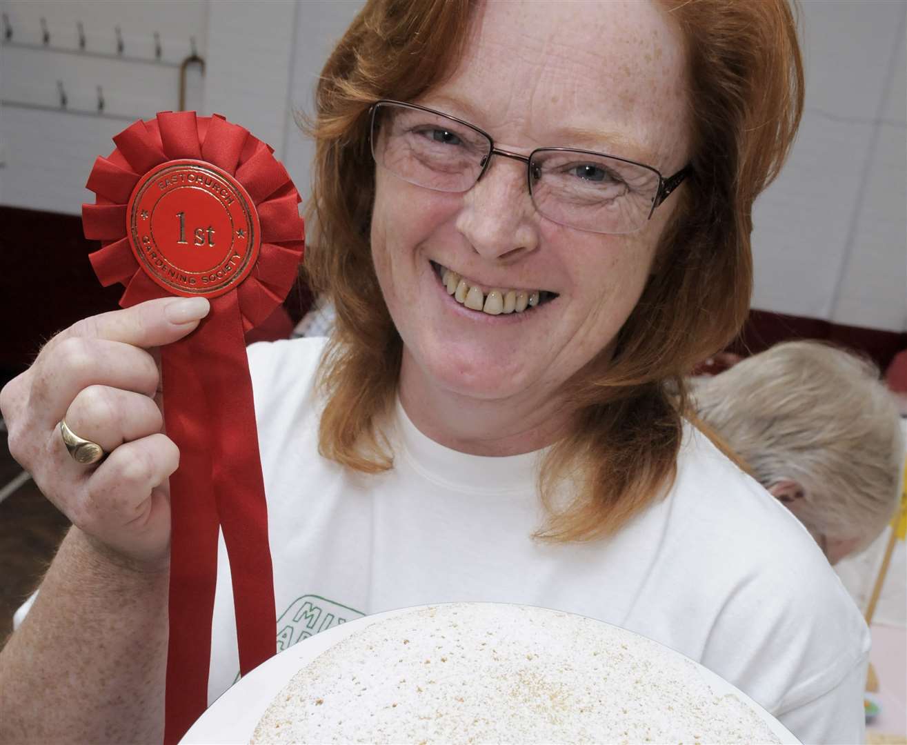 Fiona Jackson's winning Victoria Sponge at the Eastchurch Gardening Society's Spring Show. Picture: Andy Payton