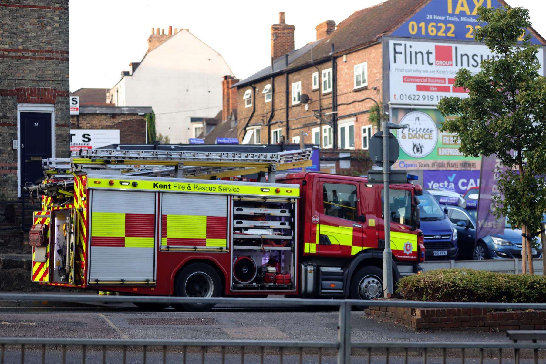 Fire broke out in Mote Road this morning. Photo: Keith Thompson