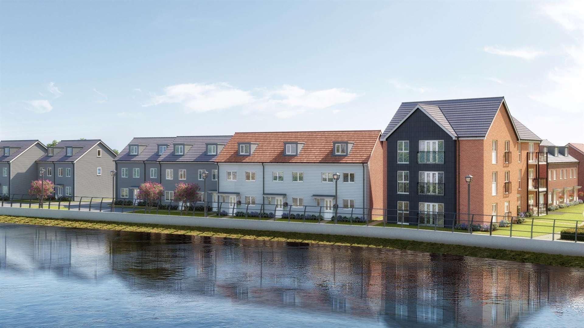 Graphic of how the Bridgeside Walk homes are expected to look like in Wouldham. Picture: Vistry Kent