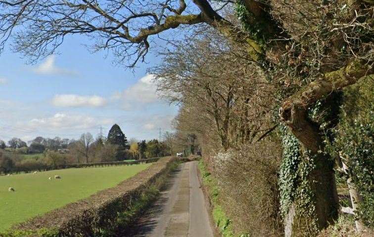 Police were called to a crash in Granary Court Road, Sellinge near Ashford. Picture: Google