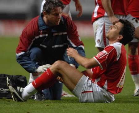 Svetoslav Todorov feels the pain after getting injured. Picture: BARRY GOODWIN
