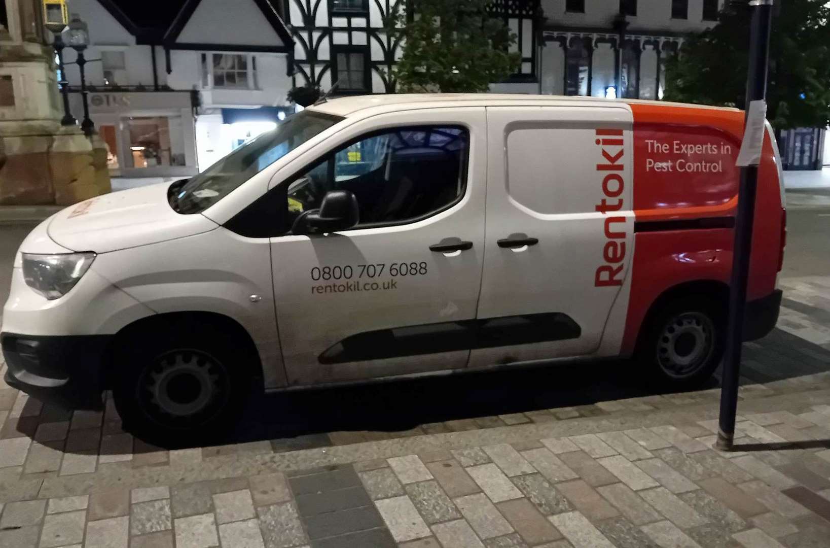 A Rentokill van was parked out the Wetherspoons pub in May. Picture: Eddie Waddell